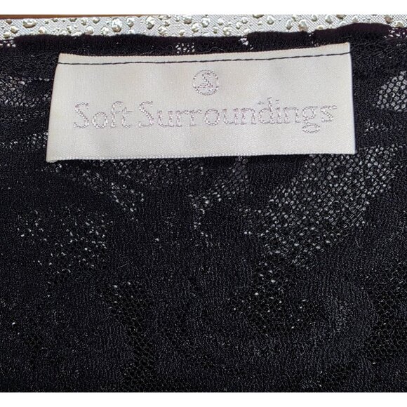 Black Lace Soft Surroundings Womens Top Size M - Picture 2 of 3